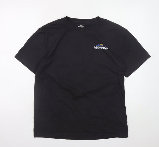 Hollister Men's Black Monaco Graphic Relaxed Fit T-Shirt Medium