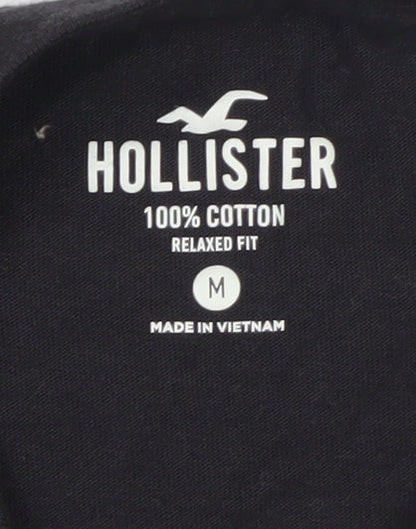 Hollister Men's Black Monaco Graphic Relaxed Fit T-Shirt Medium