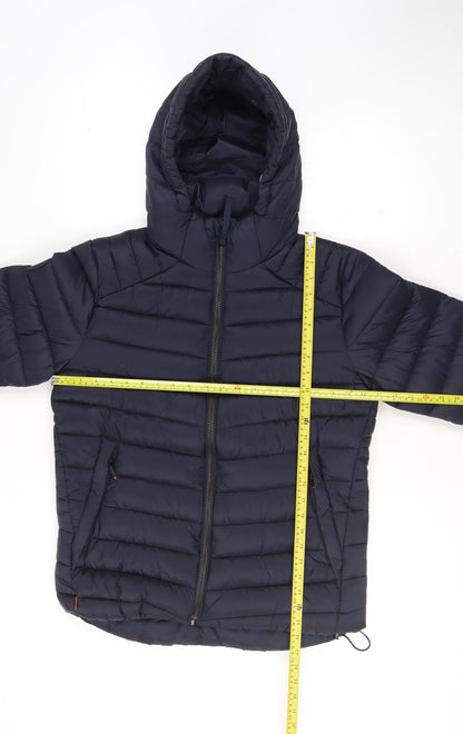 Mens UK Size M Superdry Blue Puffer Jacket