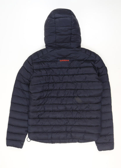 Mens UK Size M Superdry Blue Puffer Jacket