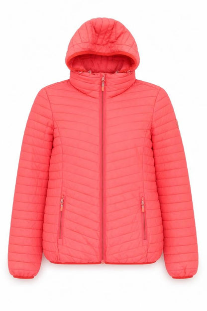 Superdry Womens Pink Hooded Puffer Jacket M Lightweight Casual