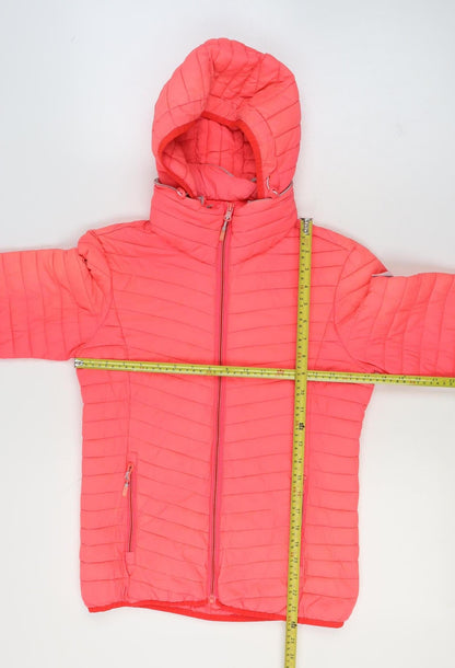 Superdry Womens Pink Hooded Puffer Jacket M Lightweight Casual