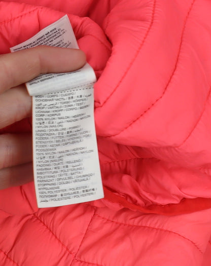 Superdry Womens Pink Hooded Puffer Jacket M Lightweight Casual