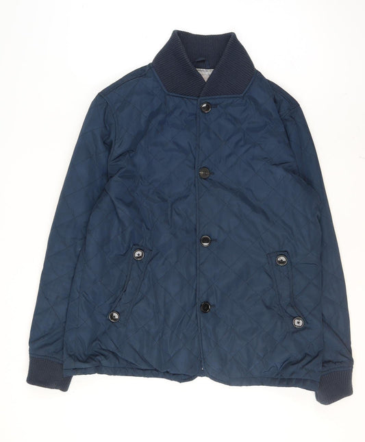 Peter Werth Men's Blue Quilted Jacket XL Regular Fit Casual