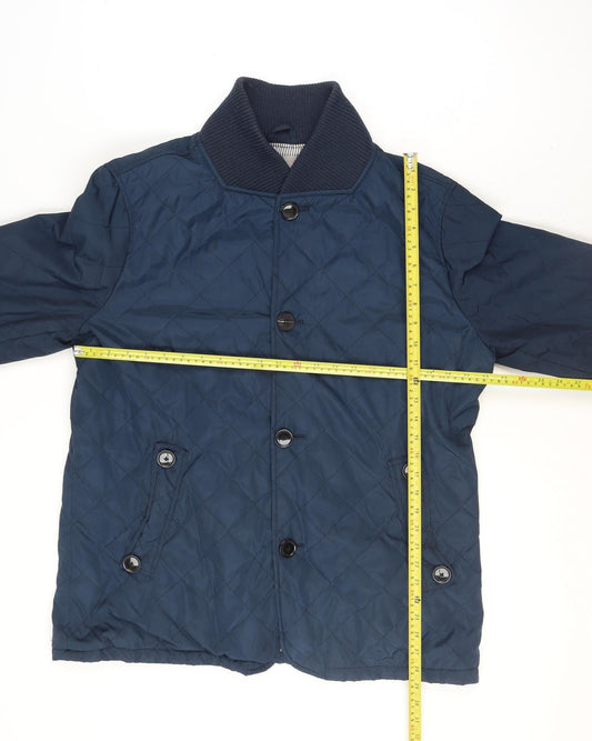 Peter Werth Men's Blue Quilted Jacket XL Regular Fit Casual