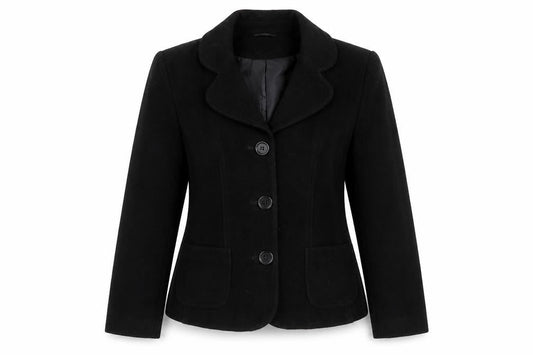 Dorothy Perkins Women's Black Wool Blazer Size 12 Classic Lined Smart Jacket