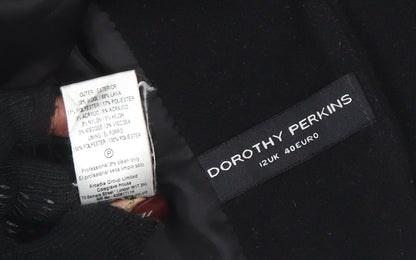 Dorothy Perkins Women's Black Wool Blazer Size 12 Classic Lined Smart Jacket