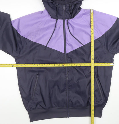 Nike Women's Purple Windbreaker Hooded Jacket Size S