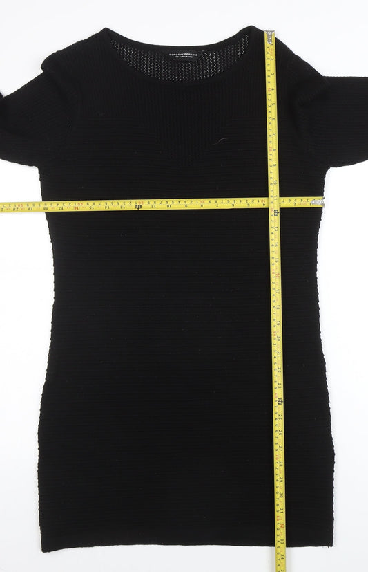 Dorothy Perkins Women’s Black Size 12 Bodycon Knit Dress
