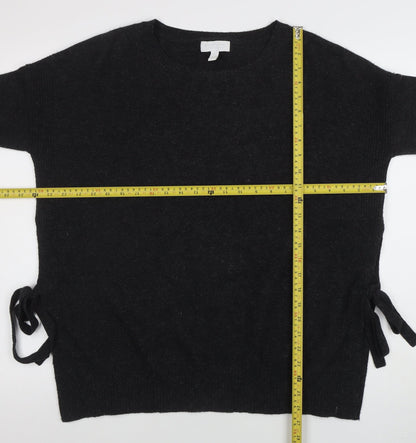 White Label Women Black 100% Cashmere Jumper UK14 Relaxed Fit