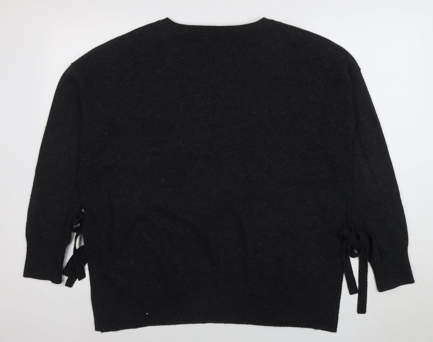 White Label Women Black 100% Cashmere Jumper UK14 Relaxed Fit