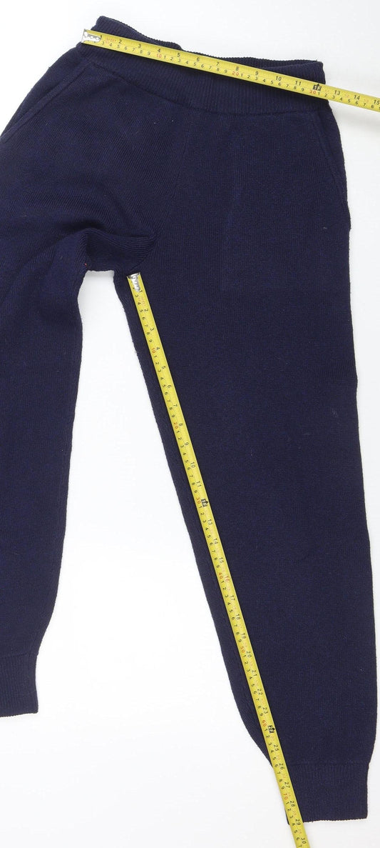 Jack Wills Womens Blue Knit Jogger Trousers Size 10