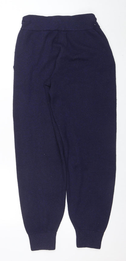 Jack Wills Womens Blue Knit Jogger Trousers Size 10