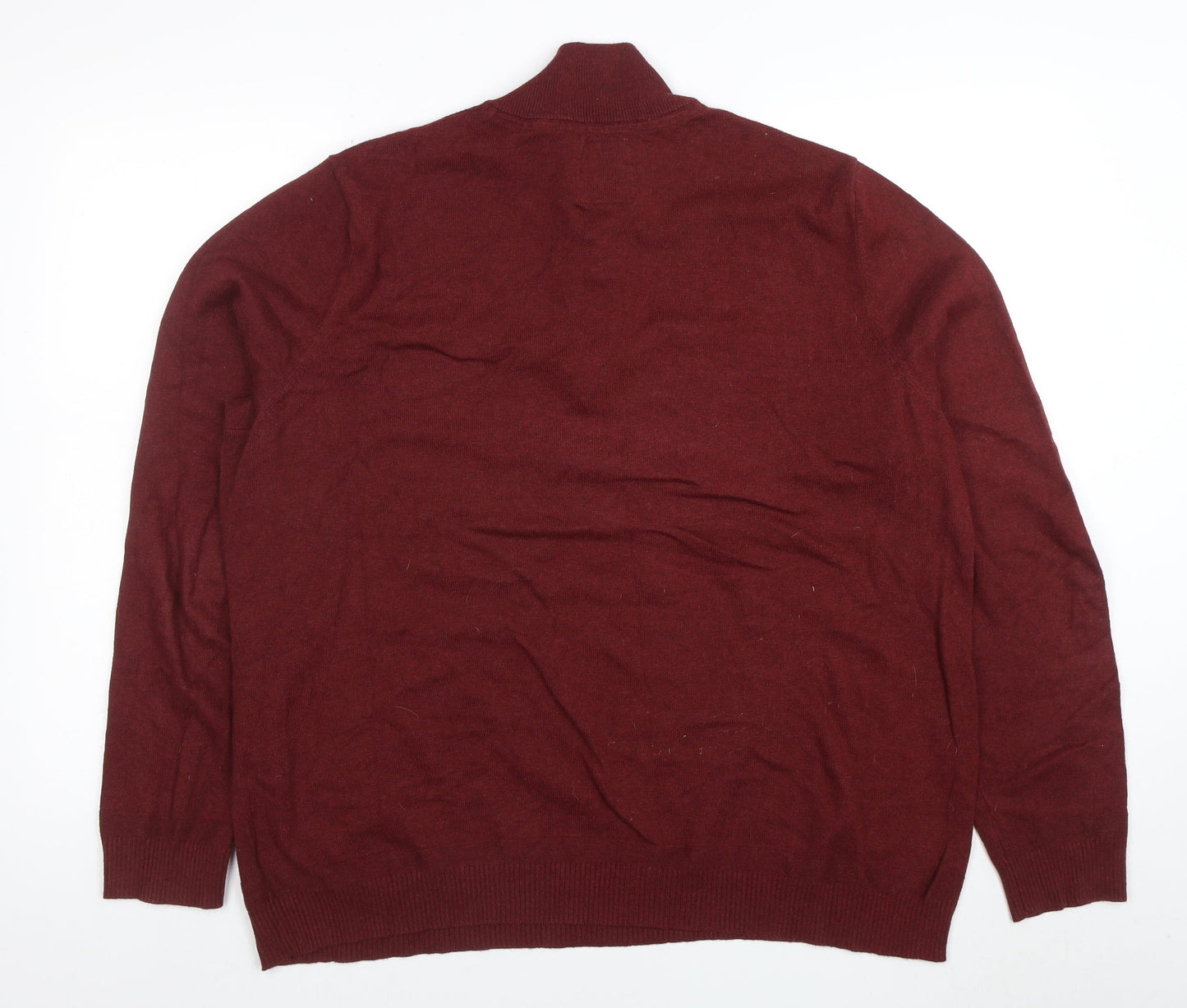 Mens UK Size 2XL Fat Face Red 1/2 Zip Jumper