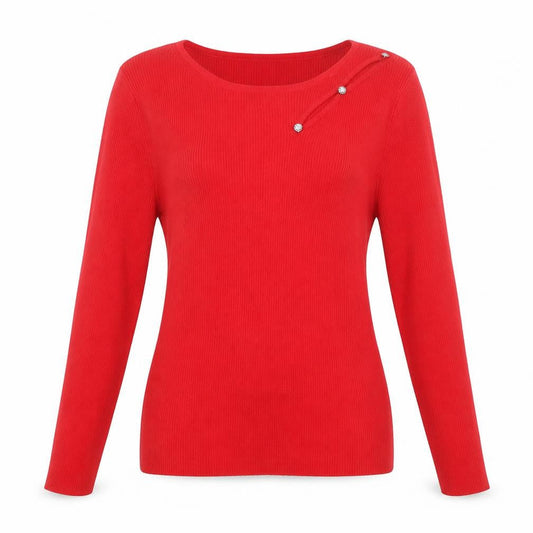 Womens UK Size 12 Nutmeg Red Pullover Jumper