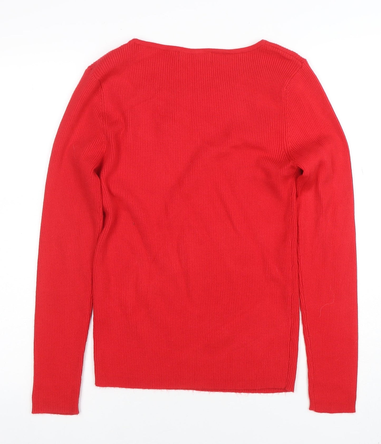 Womens UK Size 12 Nutmeg Red Pullover Jumper