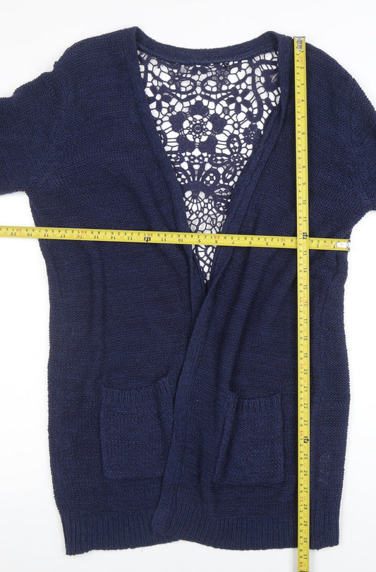 Womens UK Size M EWM Blue Cardigan Jumper