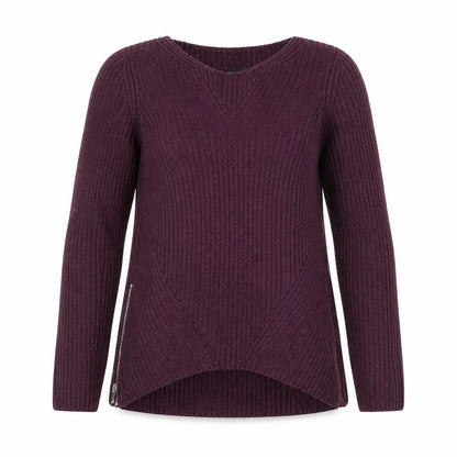 Next Petite Women's Purple Knit Zip Jumper Size 8