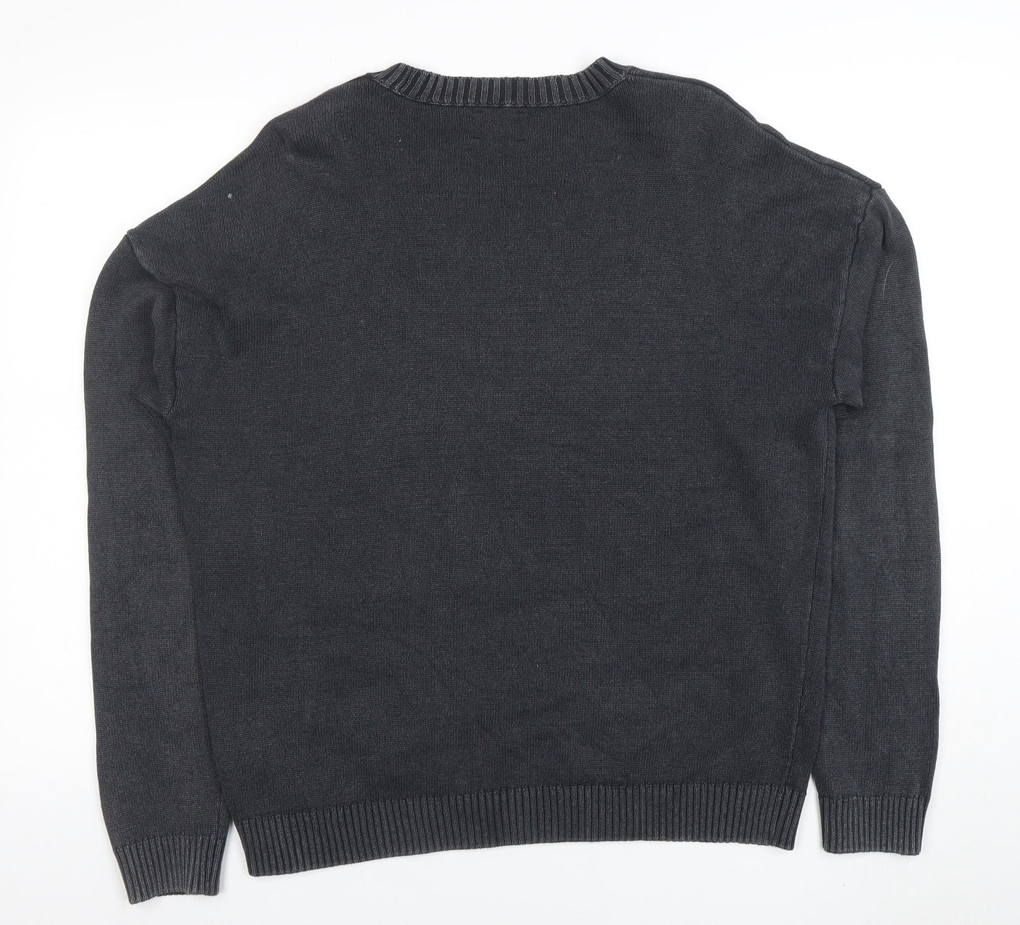 ASOS Men Grey Cotton Crew Neck Pullover Jumper M