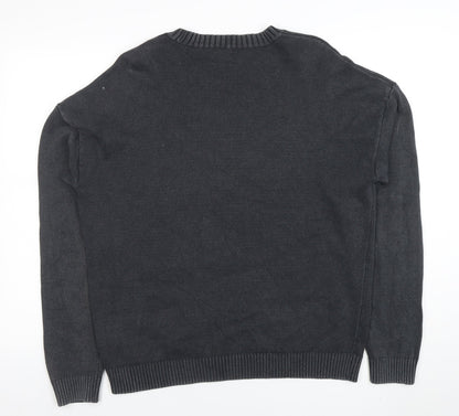 ASOS Men Grey Cotton Crew Neck Pullover Jumper M