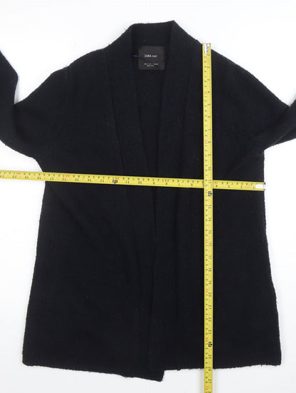 Womens UK Size S Zara Black Cardigan Jumper