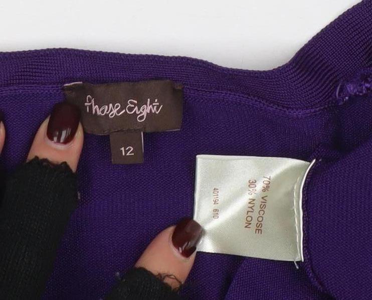 Womens UK Size 12 Phase Eight Purple Cardigan Jumper