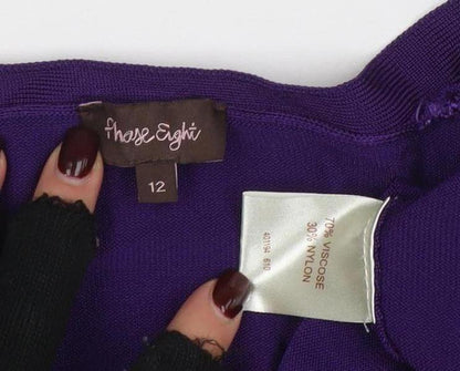 Womens UK Size 12 Phase Eight Purple Cardigan Jumper