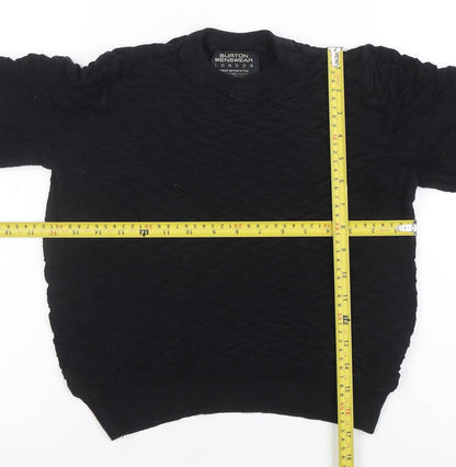 Burton Menswear London Black Cable-Knit Jumper Women's Small