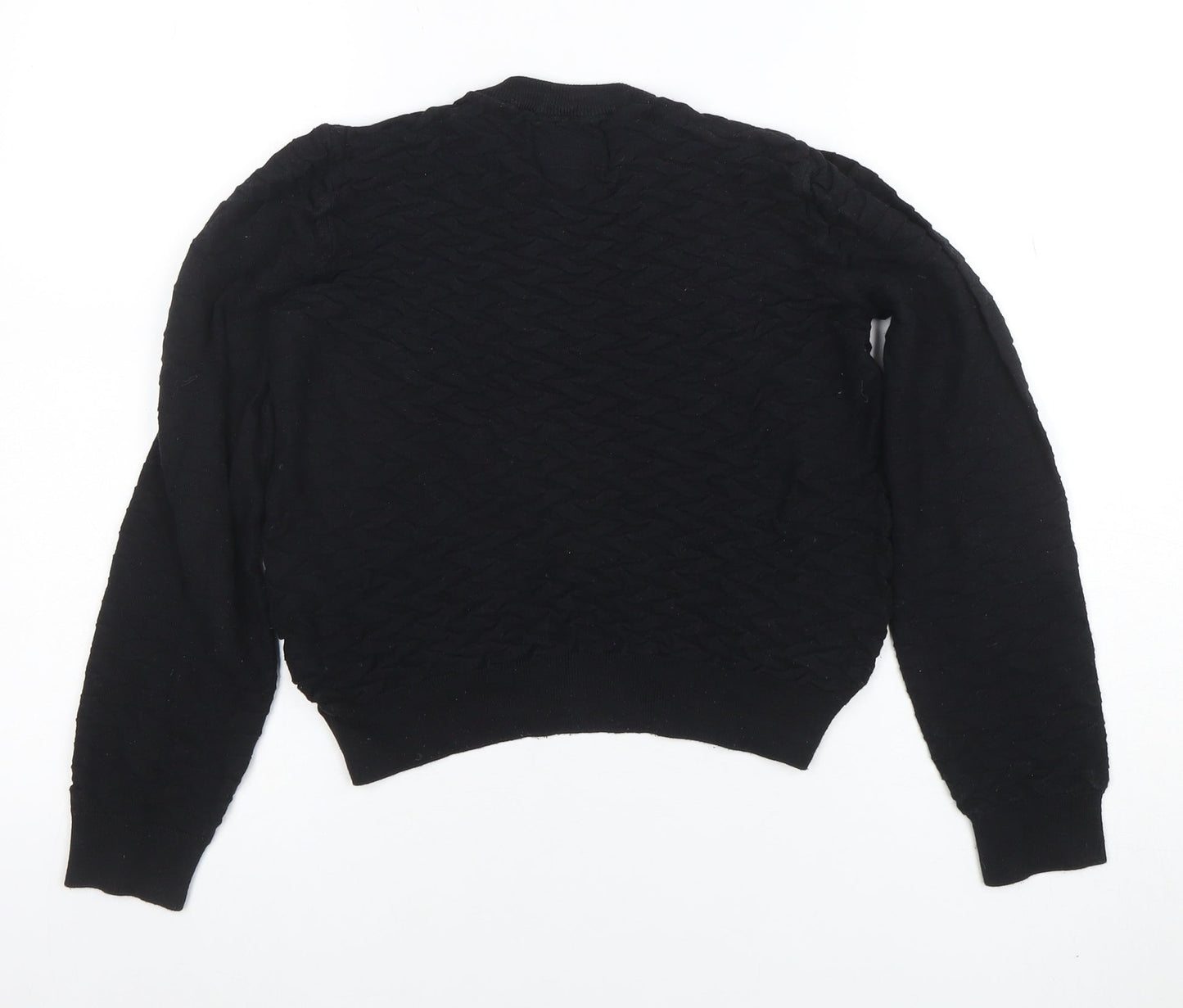 Burton Menswear London Black Cable-Knit Jumper Women's Small