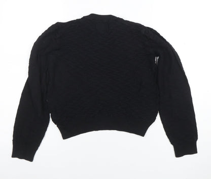 Burton Menswear London Black Cable-Knit Jumper Women's Small