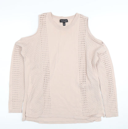 Womens UK Size 8 Topshop Beige Camisole Blouse
