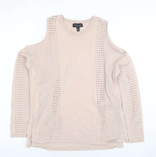 Womens UK Size 8 Topshop Beige Camisole Blouse