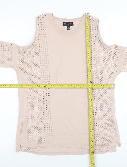 Womens UK Size 8 Topshop Beige Camisole Blouse