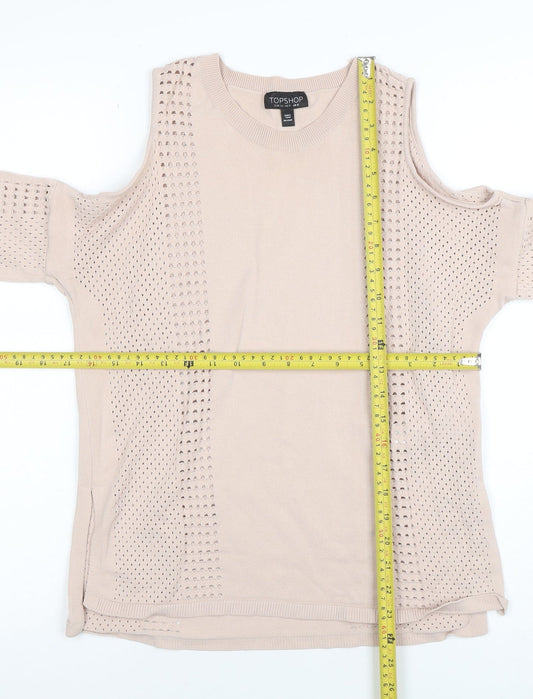 Womens UK Size 8 Topshop Beige Camisole Blouse