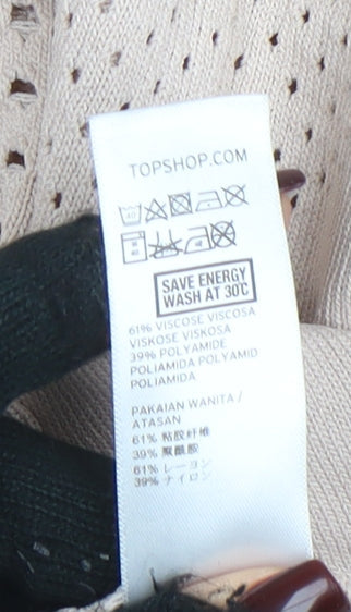 Womens UK Size 8 Topshop Beige Camisole Blouse