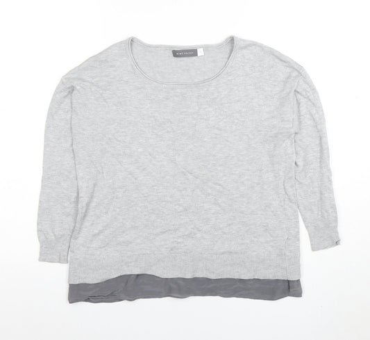 Mint Velvet Women’s Grey Size 10 Scoop Neck Knit Jumper