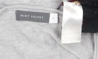 Mint Velvet Women’s Grey Size 10 Scoop Neck Knit Jumper