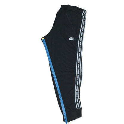Nike Mens Black L Regular Fit Jogger Trousers with Side Stripe
