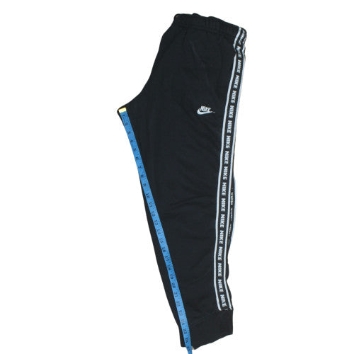Nike Mens Black L Regular Fit Jogger Trousers with Side Stripe