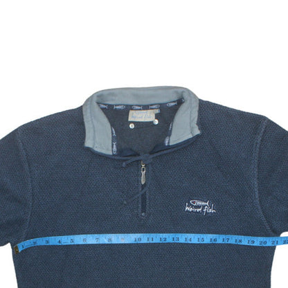 Mens UK Size S Weird Fish Blue Pullover Sweatshirt