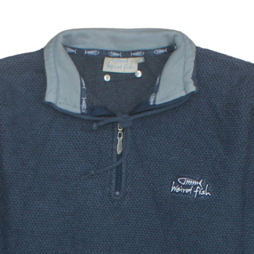 Mens UK Size S Weird Fish Blue Pullover Sweatshirt