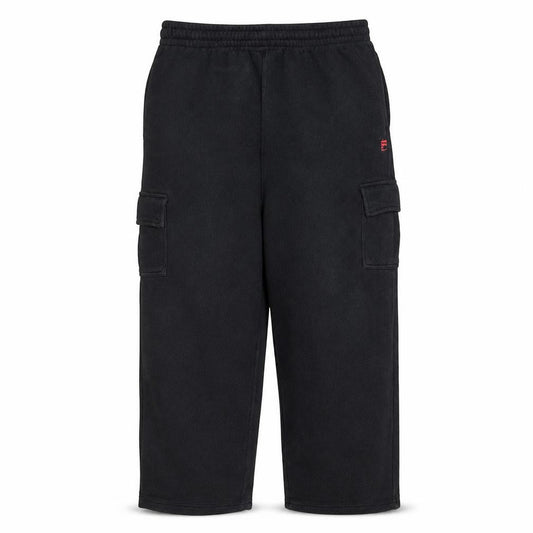 Front view of Fila Men's Black Fleece Jogger Trousers L Comfortable Sportswear