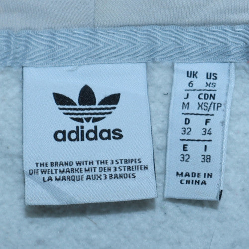 Womens UK Size 6 Adidas Grey Pullover Hoodie