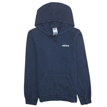Mens UK Size S Adidas Blue Pullover Hoodie