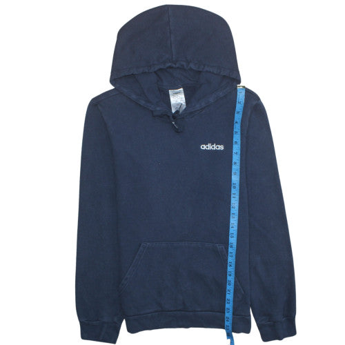 Mens UK Size S Adidas Blue Pullover Hoodie