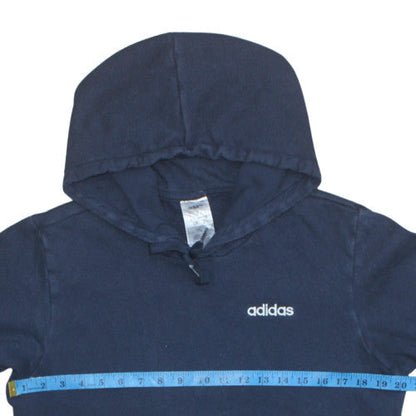 Mens UK Size S Adidas Blue Pullover Hoodie