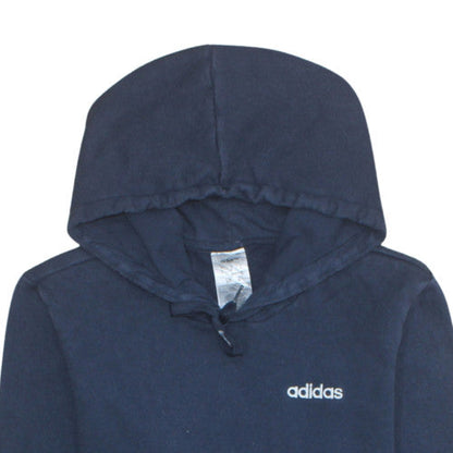 Mens UK Size S Adidas Blue Pullover Hoodie