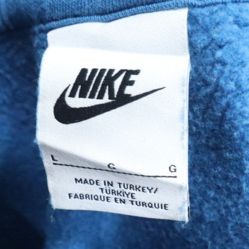 Mens UK Size L Nike Blue Pullover Hoodie