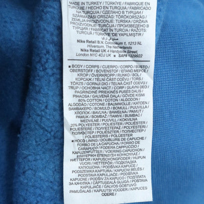 Mens UK Size L Nike Blue Pullover Hoodie