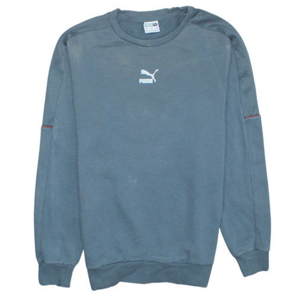 Mens UK Size M Puma Blue Pullover Sweatshirt